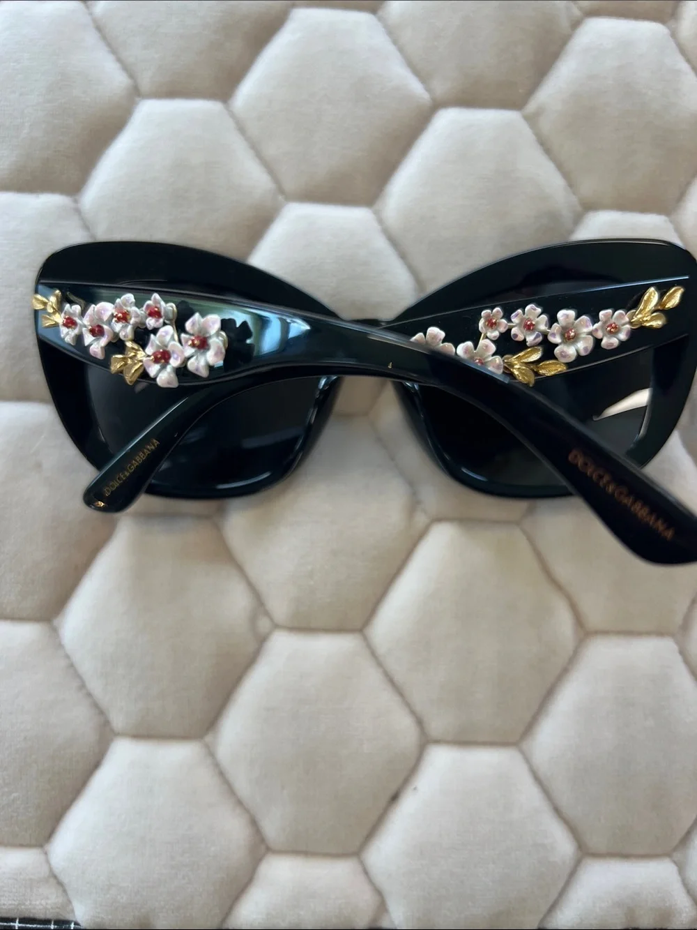 Authentic Dolce & Gabbana Black upsweep Women's Sunglasses